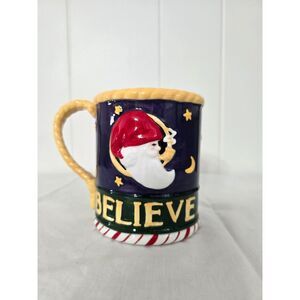 Vintage Mary Engelbreit "Believe" Christmas Santa Mug